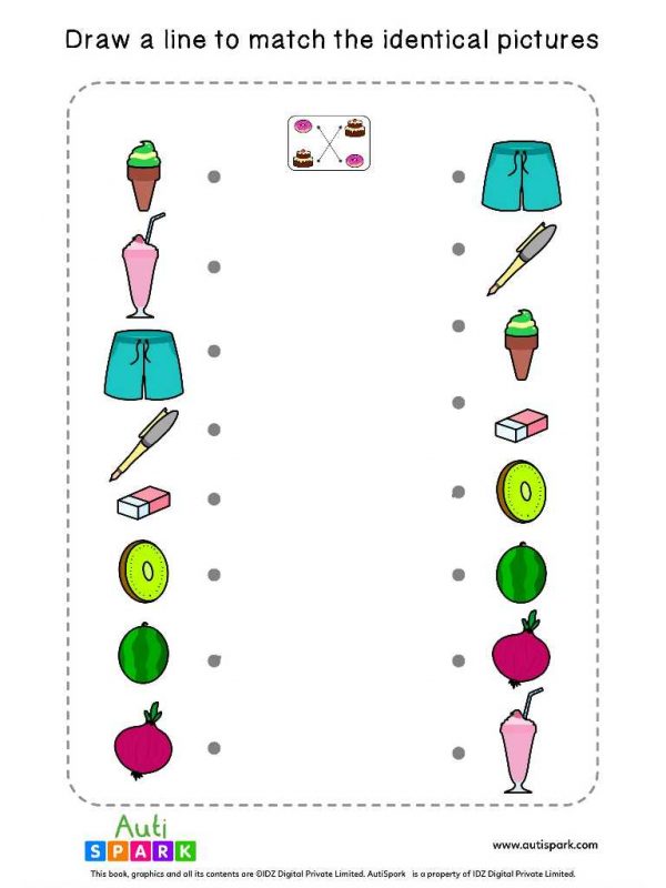 Match The Pictures #01 – Matching Worksheet - AutiSpark