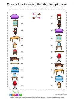 Match The Same Images | Matching Worksheets By- Page 2 of 2 - AutiSpark