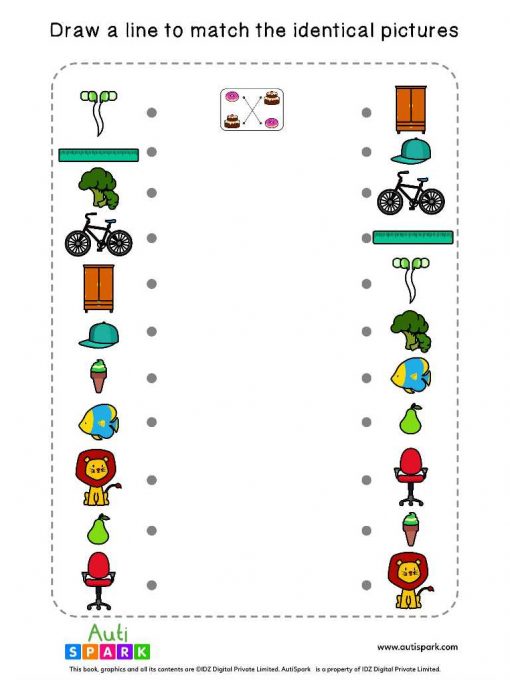 Match The Pictures #16 – Matching Worksheet - AutiSpark