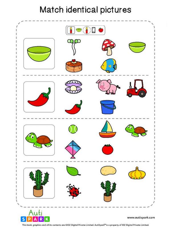 Match The Photos #18 – Free Matching Worksheet - Autispark 6CF